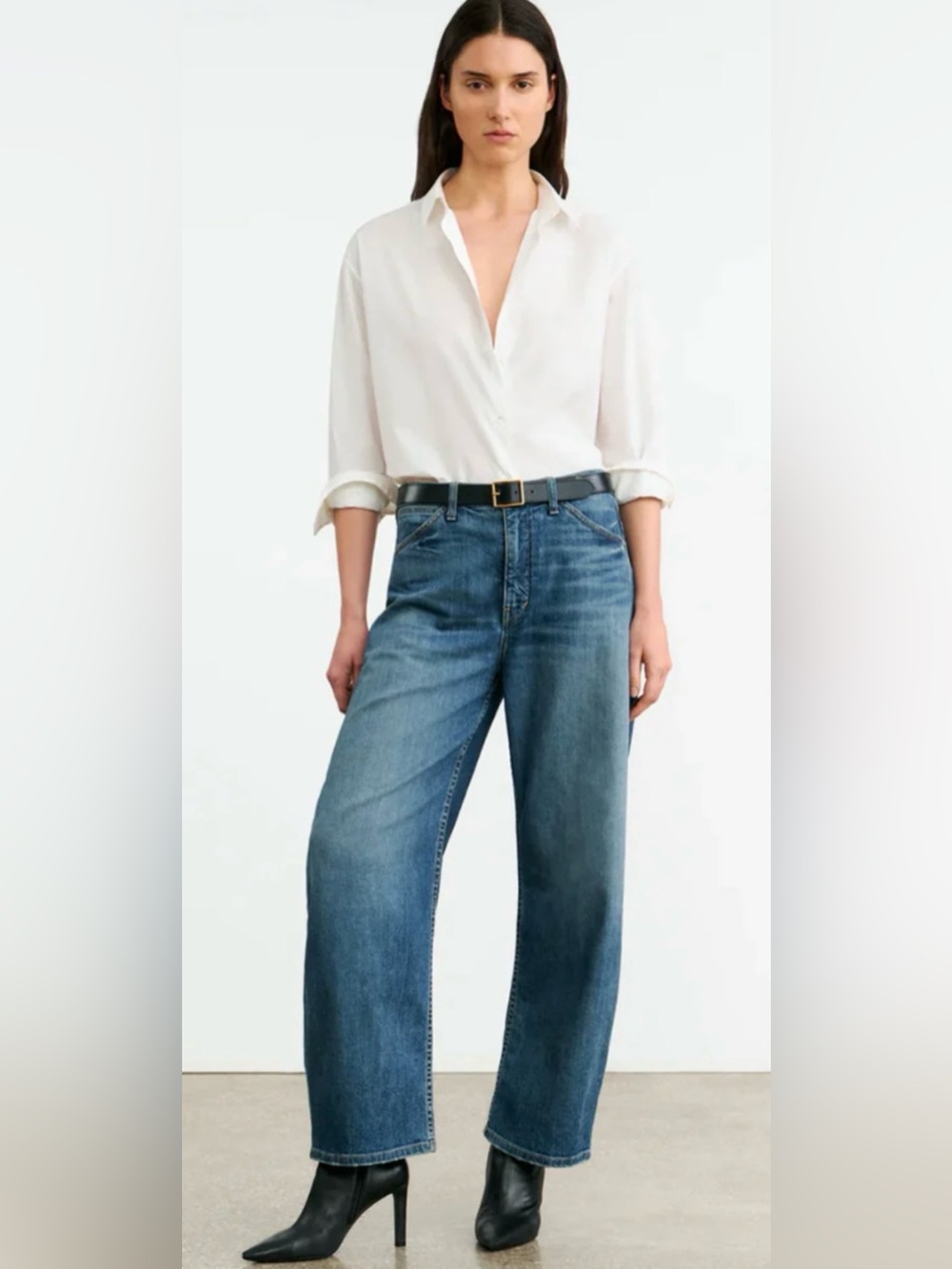 Nili Lotan Tribeca Barrel Leg Jeans | Size 25